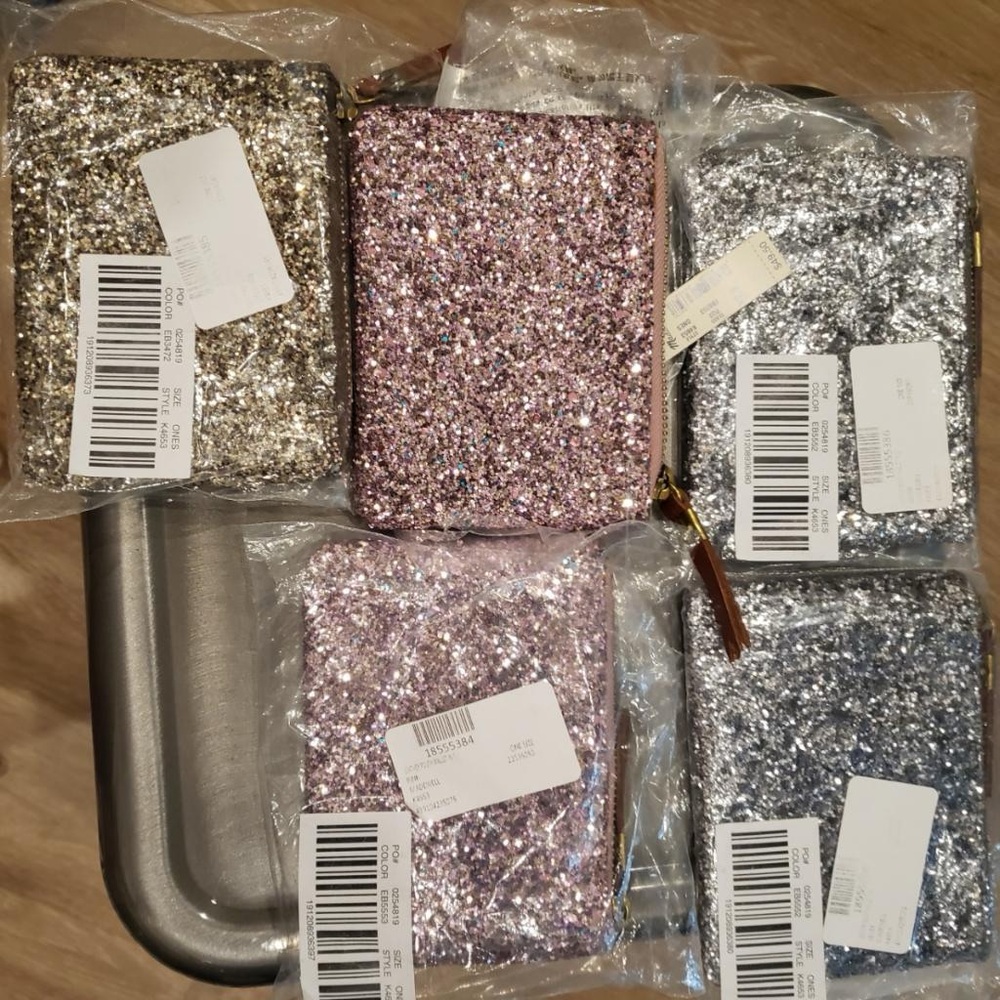 Madewell sequin zip wallet / clutch